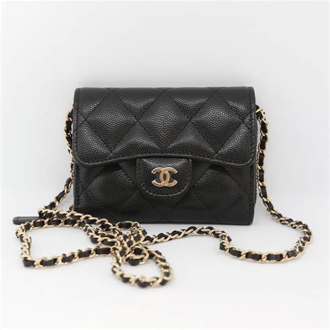 chanel small wallet with exterior pocket|chanel small wallet on chain.